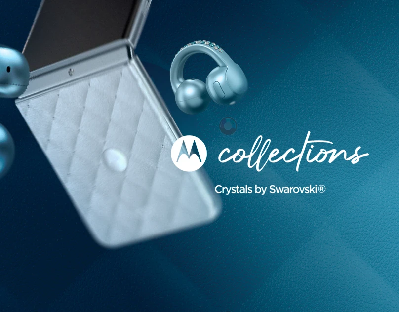 Motorola Collections, Crystals by Swarovski: Razr 60 and Moto Buds Loop